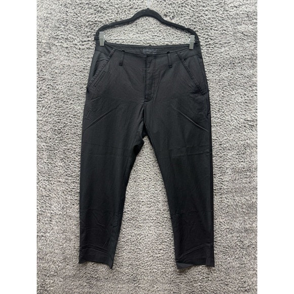 Diesel Black Gold Wool Blend Slim Fit Tapered Trouser Pants Black Mens Size 46‎